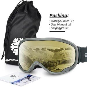 Ski Goggles Over Glasses-Ski Anti Fog 100%